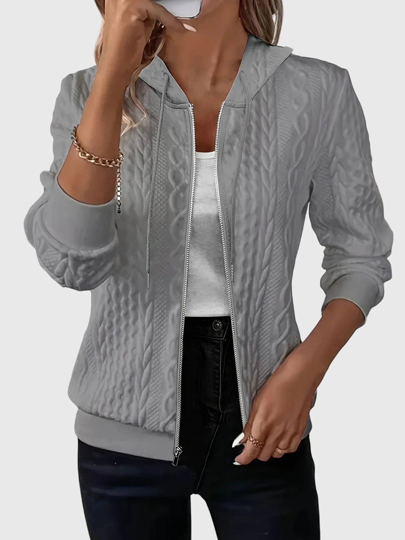 Jenna | Sweat à capuche avec fermeture éclair