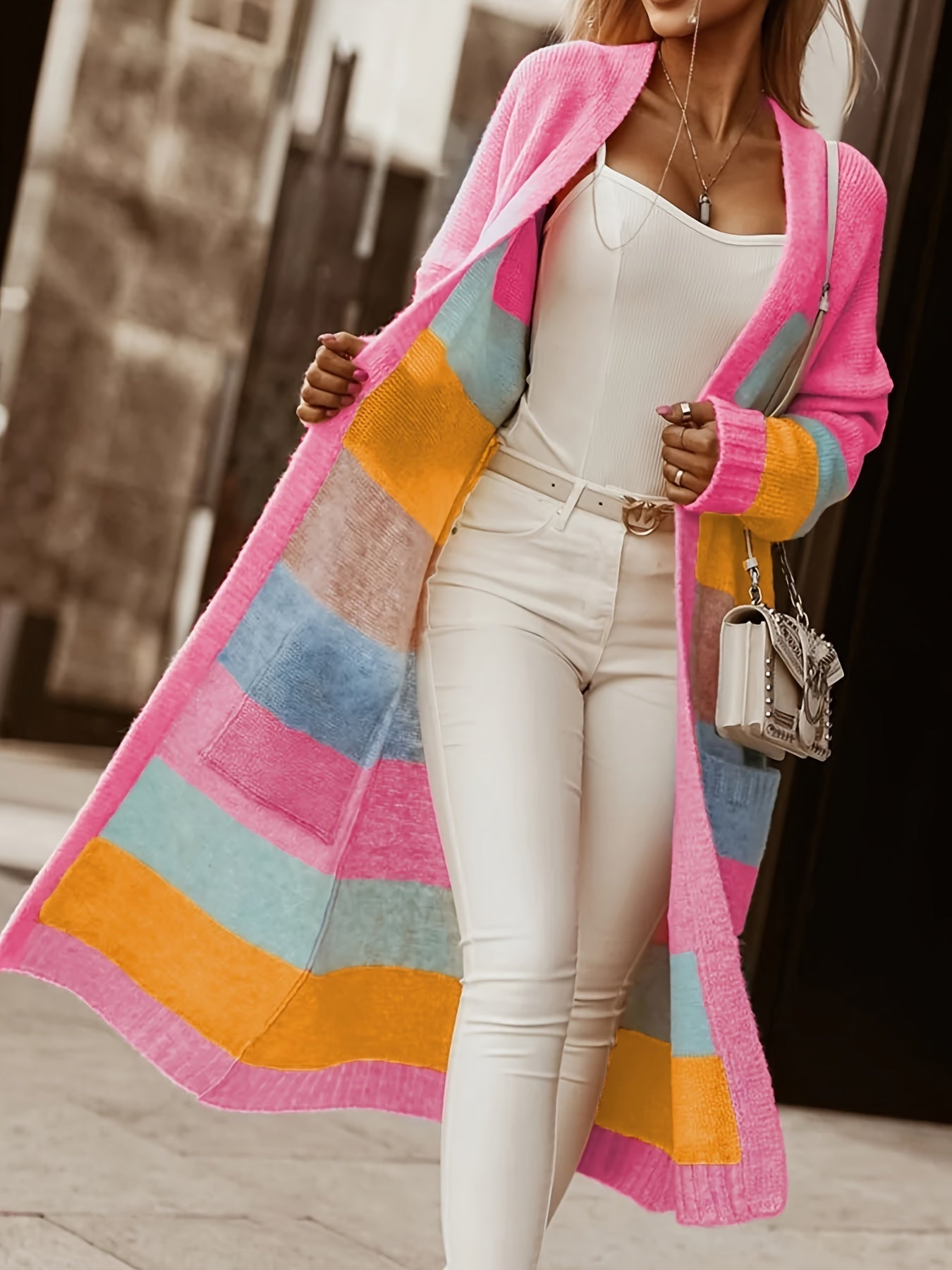 Alros | Pastel Striped Knit Cardigan