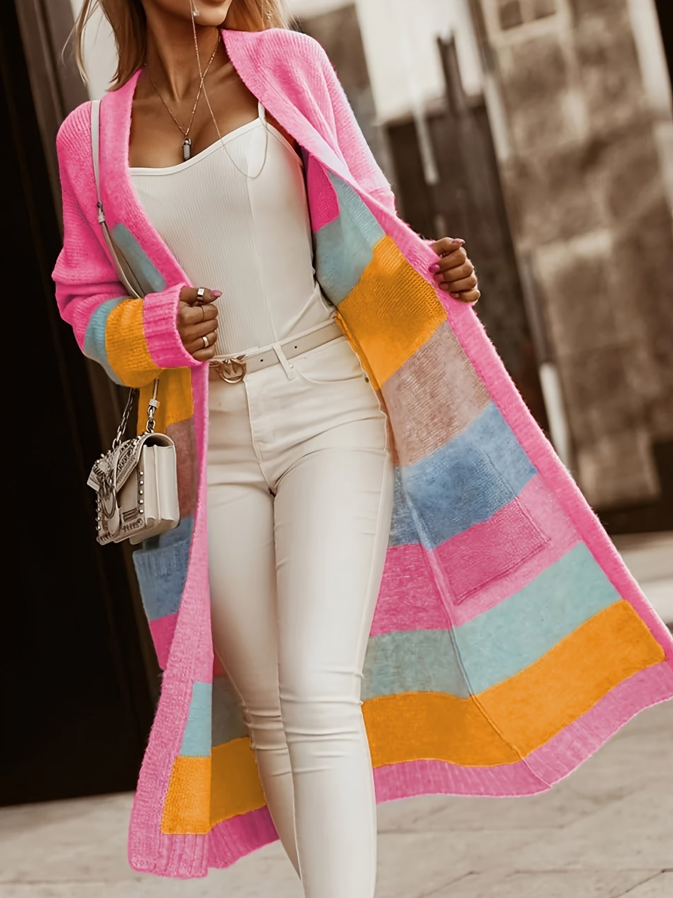 Alros | Pastel Striped Knit Cardigan