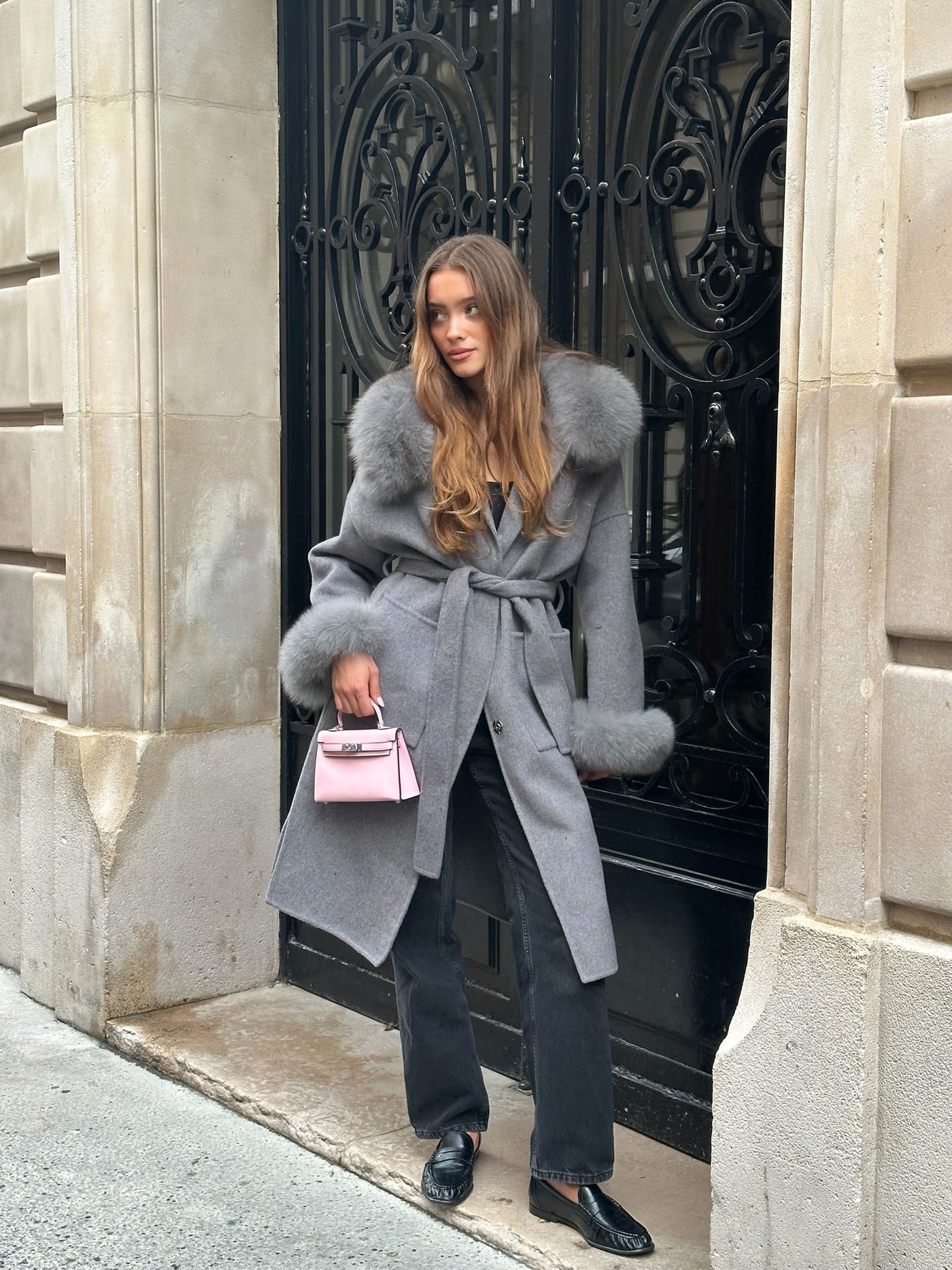 Hela - Cashmere Coat cuff long