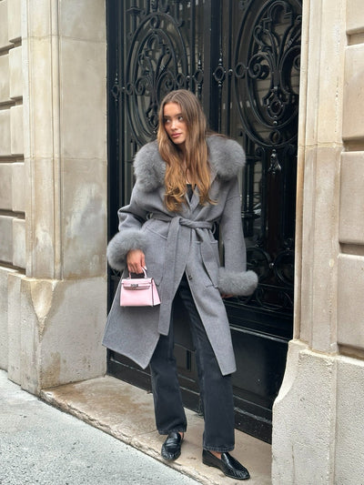 Hela - Cashmere Coat cuff long