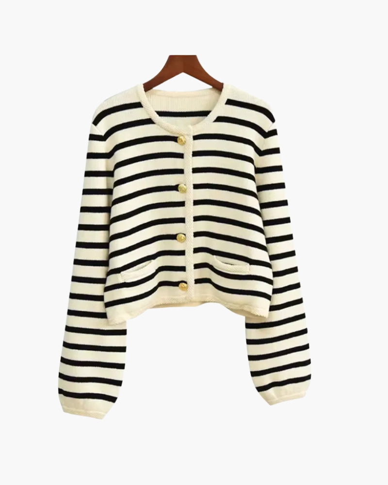 Sophie - Premium Striped Wool Vest