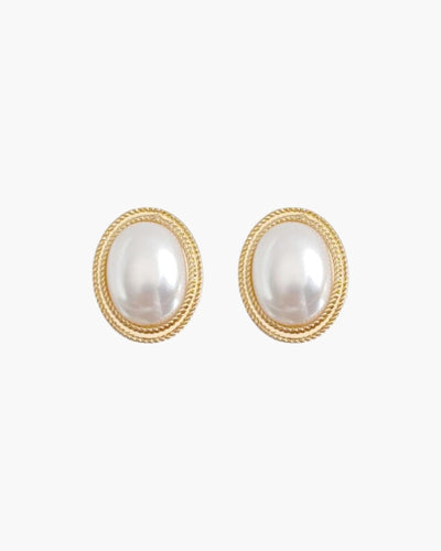 Radiance Oval Pearl Studs