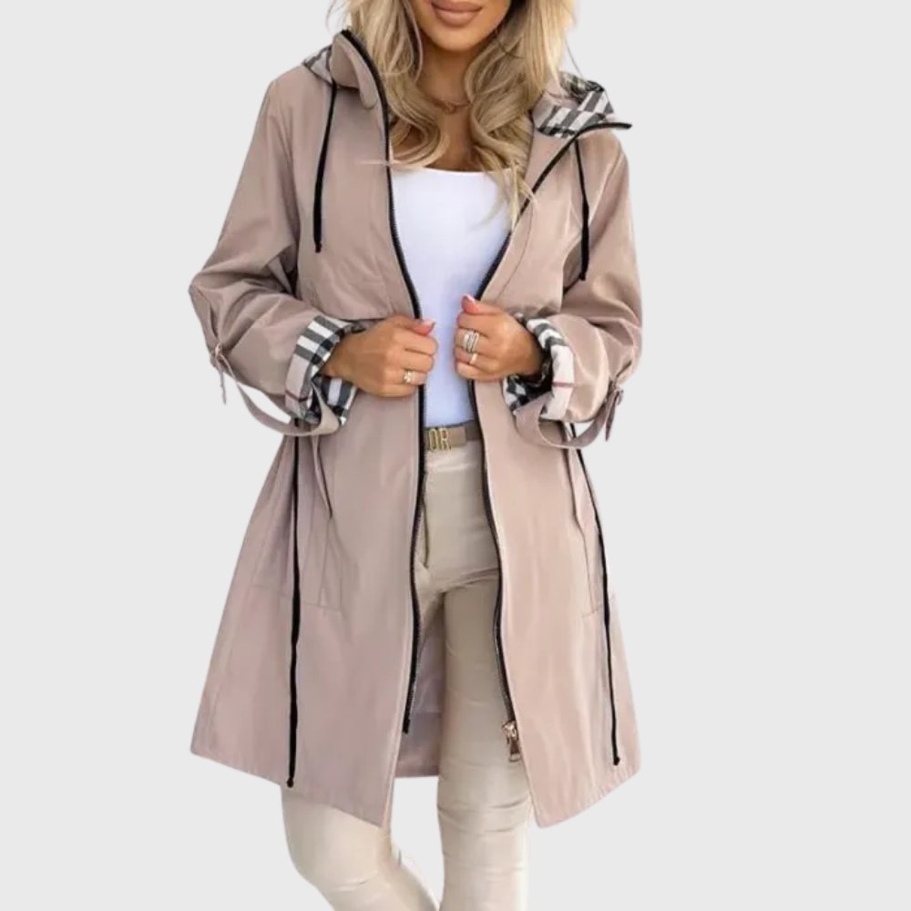 Thérèse | Manteau Long Élégant à Capuche pour Femme