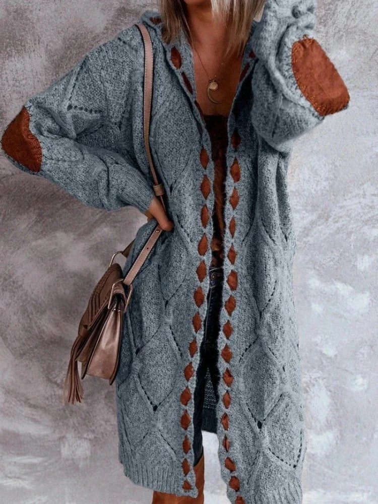 Amalia | Vintage Knit Cardigan with Hood