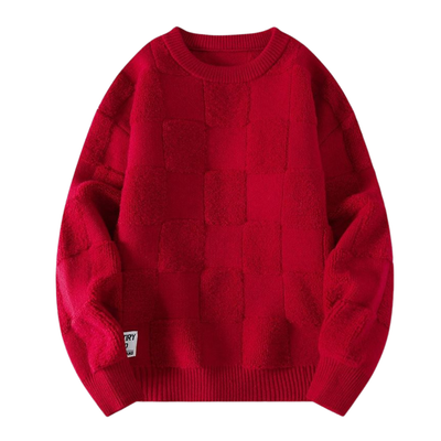 Pull Unique à Motif Damier