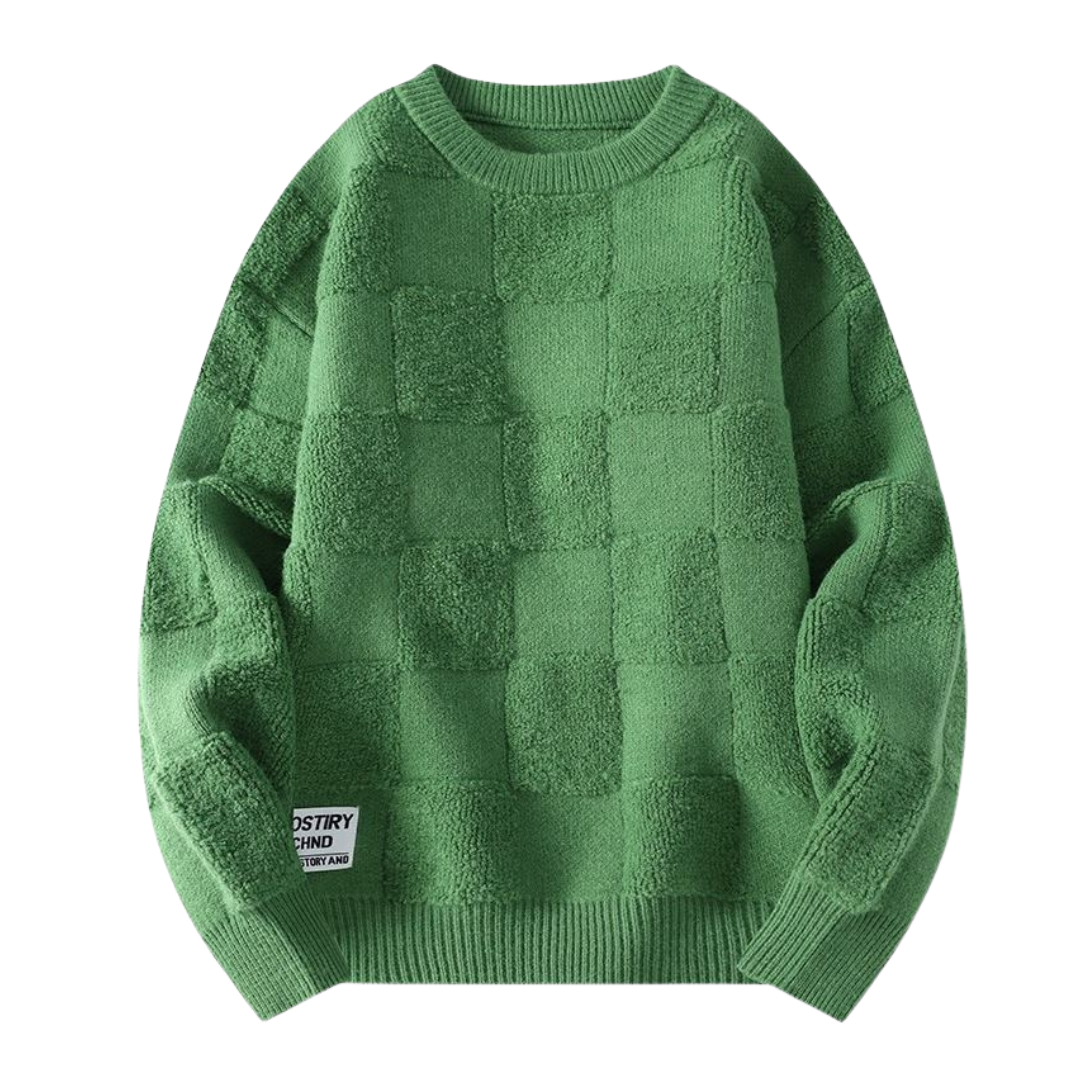 Pull Unique à Motif Damier