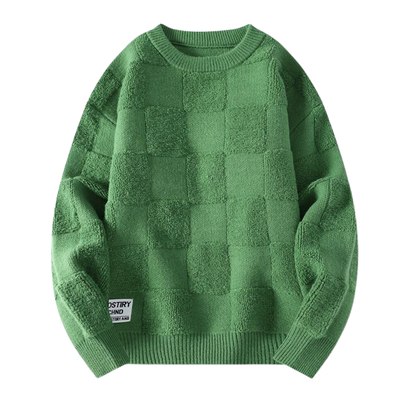 Pull Unique à Motif Damier