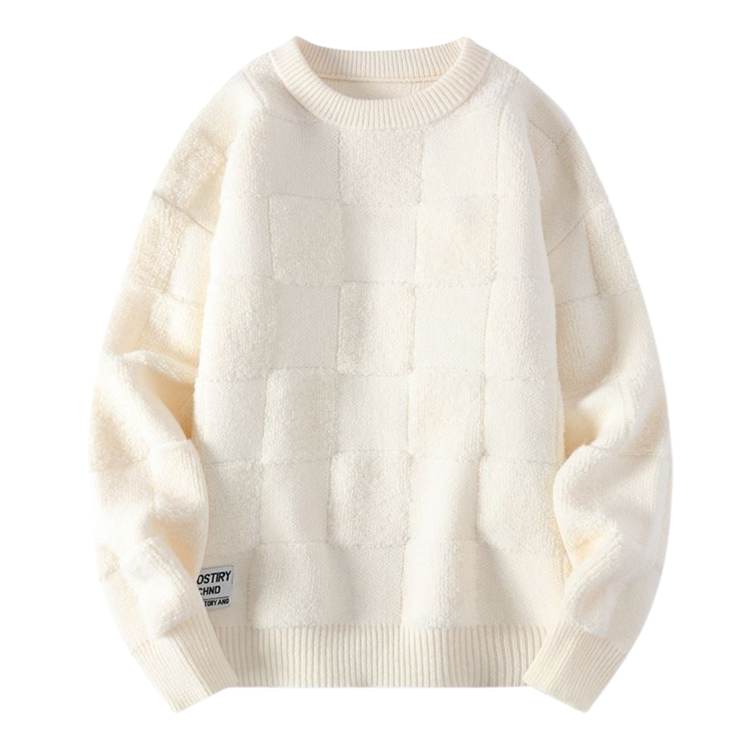 Pull Unique à Motif Damier