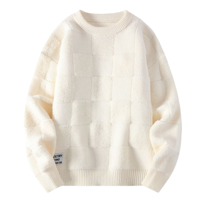 Pull Unique à Motif Damier