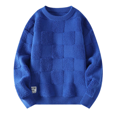 Pull Unique à Motif Damier