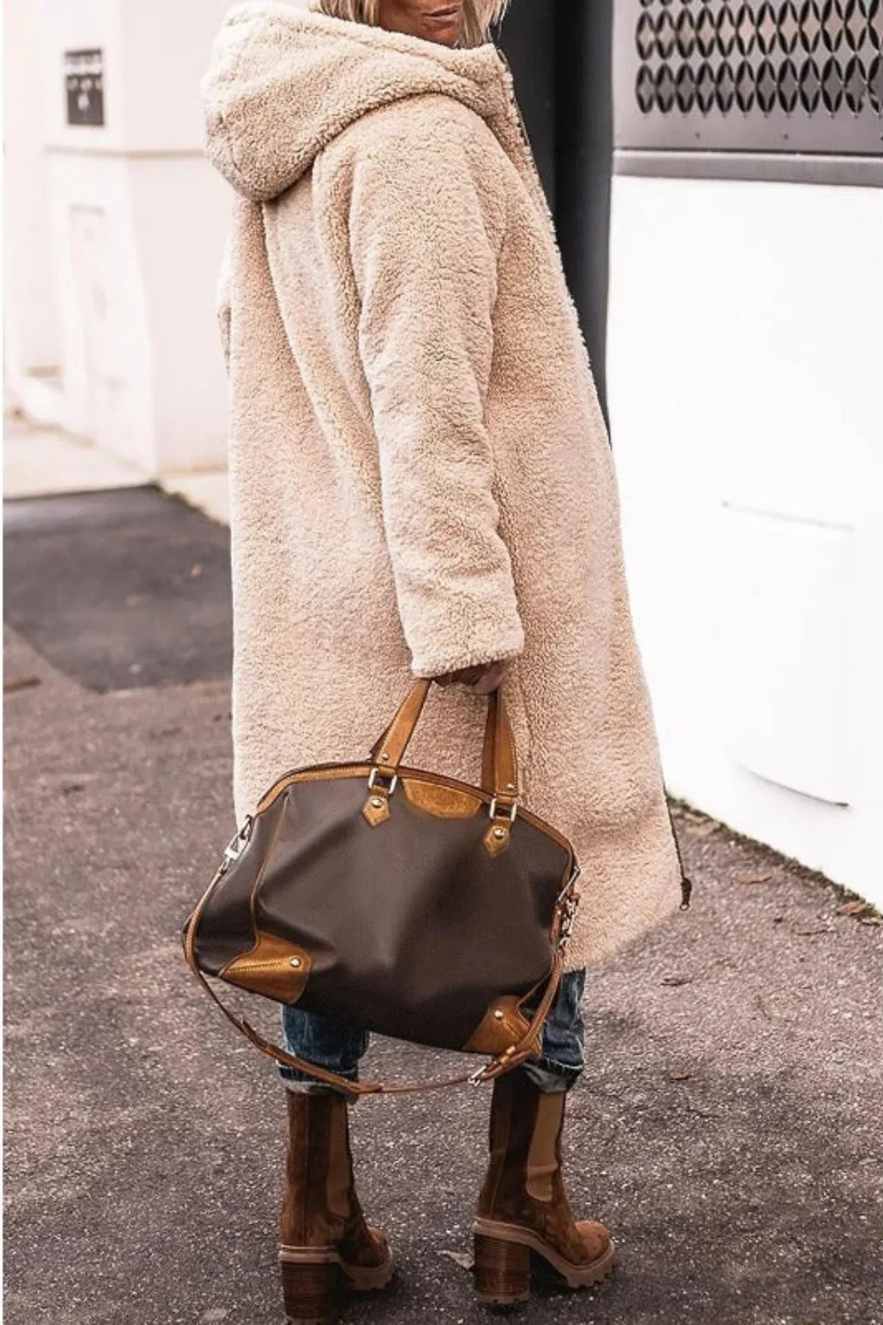 Apolline™ - Manteau Doublé de Fourrure