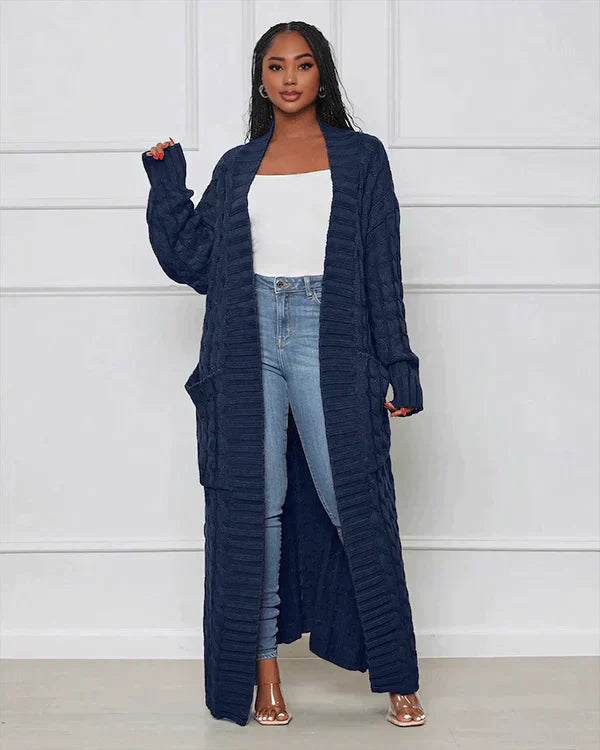 Theodora | V-Neck Long Casual Cardigan