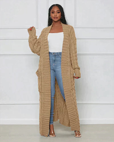 Theodora | V-Neck Long Casual Cardigan