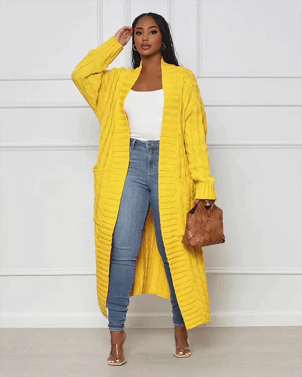 Theodora | V-Neck Long Casual Cardigan