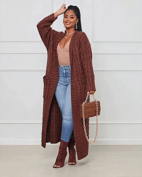 Theodora | V-Neck Long Casual Cardigan