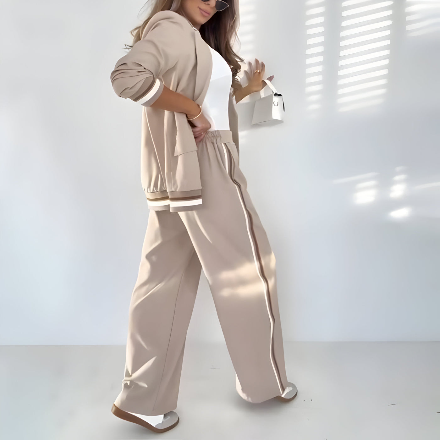 Antoinette™ | Ensemble rayé chic